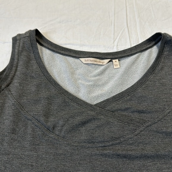 Soft Surroundings Womens Cortese Tunic Pullover Gray Soft Stretchy Size Medium - Picture 4 of 7
